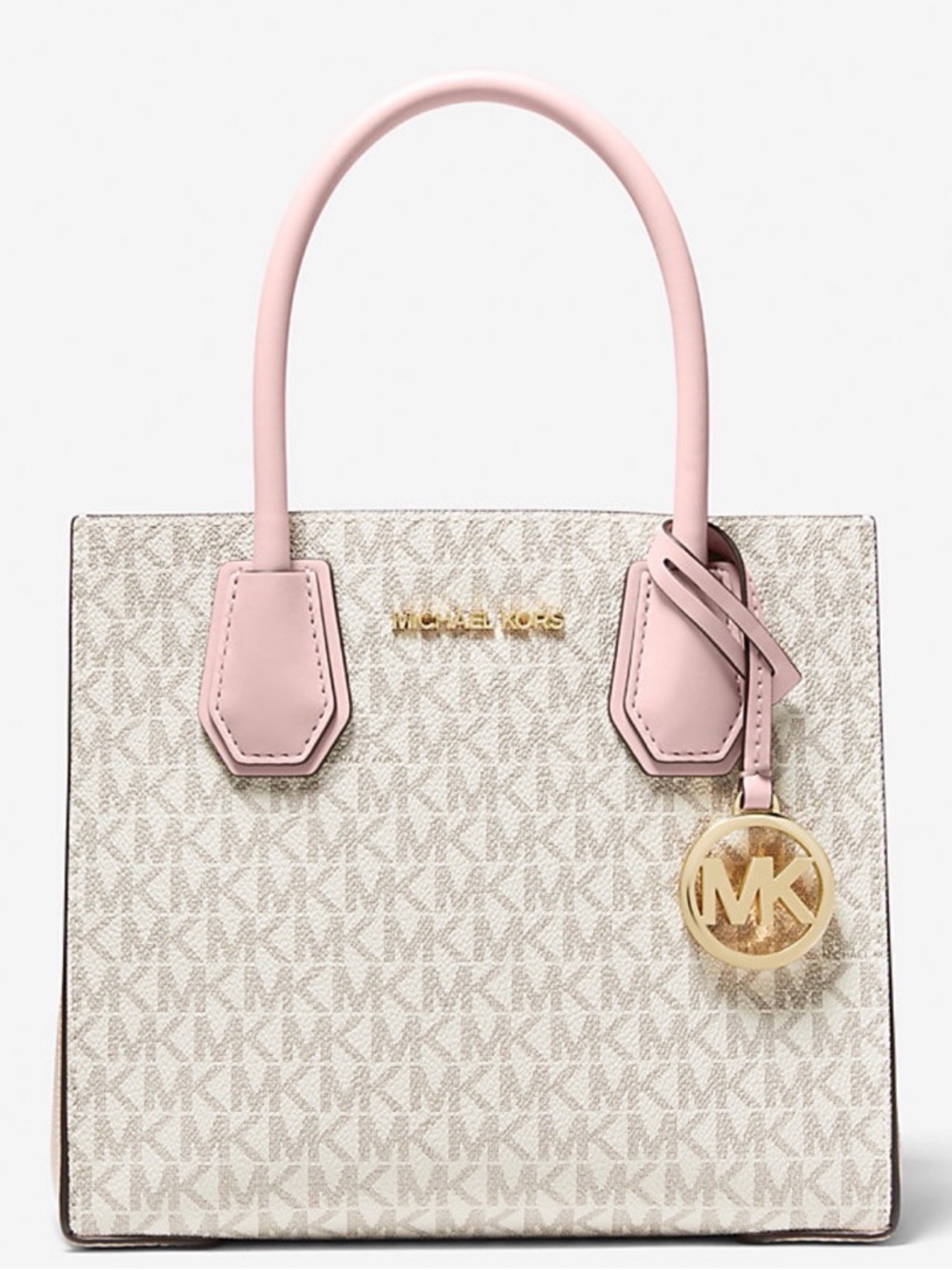 Michael Kors Mercer Medium Logo Crossbody Bag — Pink/Vanilla